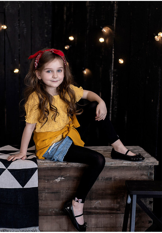Girls leggings with bow