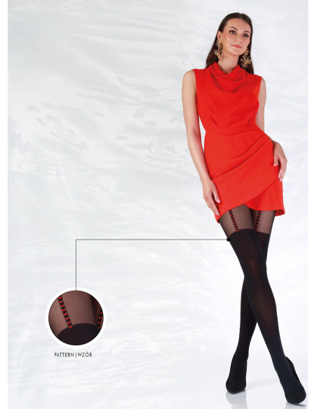 NOQ Affection tights like stockings 50 den