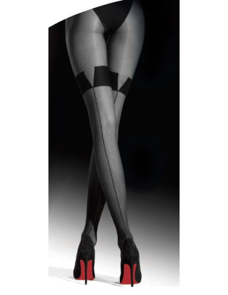 NOQ Promise tights imitating stockings with a seam