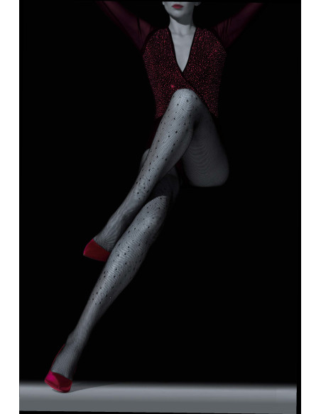 NOQ Superstar Fishnet Tights with Stones