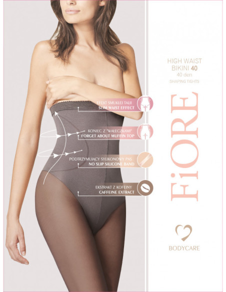 High Waist Bikini 40 DEN slimming tights