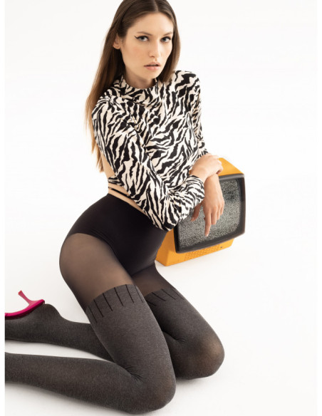 Fiore Stay Tuned 60 DEN melange stocking-like tights