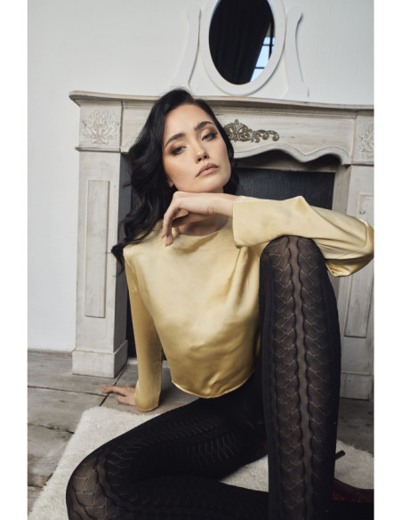 Opaque women's tights Fiore Good Year 60 den melange pattern