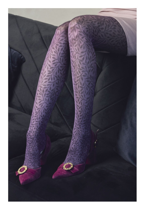 Fiore Herbarium women's patterned tights in flowers 30 den