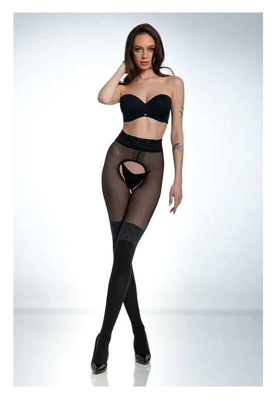 Amour Secretary tights open crotch like stockings