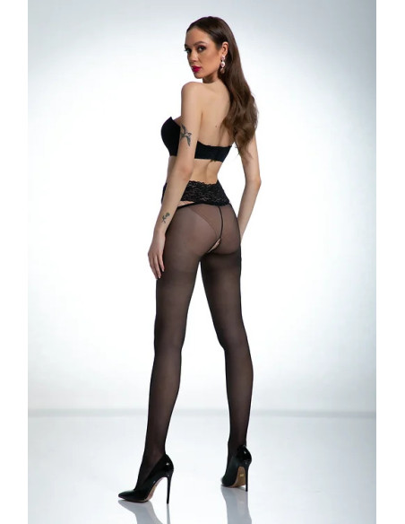 Amour Angel tights with lace hole in crotch 30 den