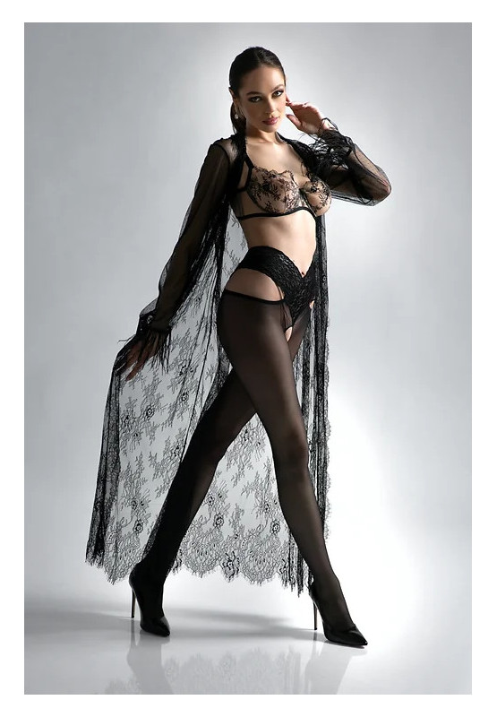 Amour Angel tights with lace hole in crotch 30 den