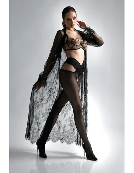 Amour Angel tights with lace hole in crotch 30 den