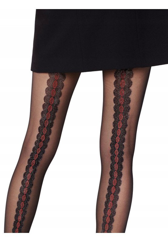Fiore Corallo women's tights red seam 20 den