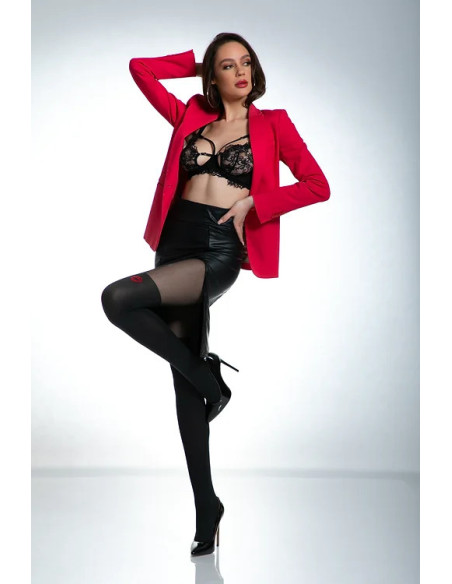 Amour French Kiss tights with a hole in the crotch like stockings 60 DEN