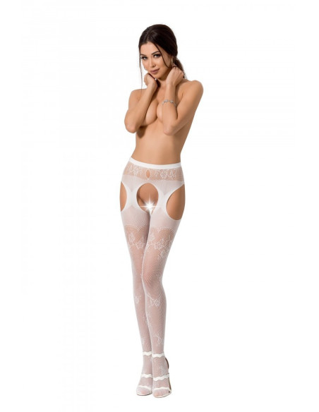 White stockings with a belt Passion