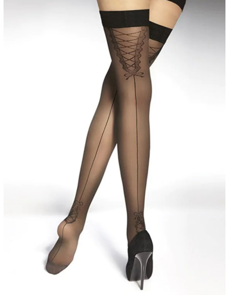 Seamed hold-up stockings large sizes Adrian Dahlia