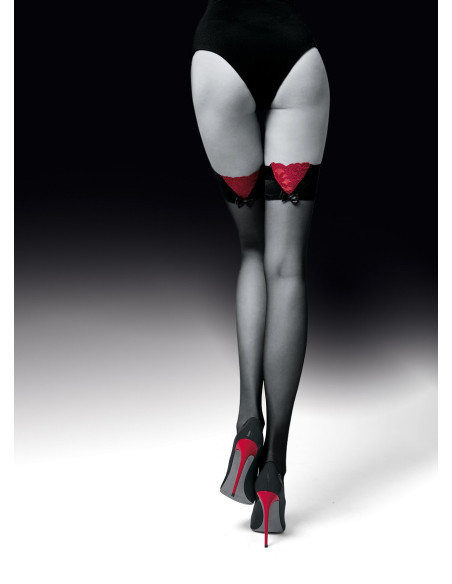 NOQ Guilty 20 den stay-up stockings with ties