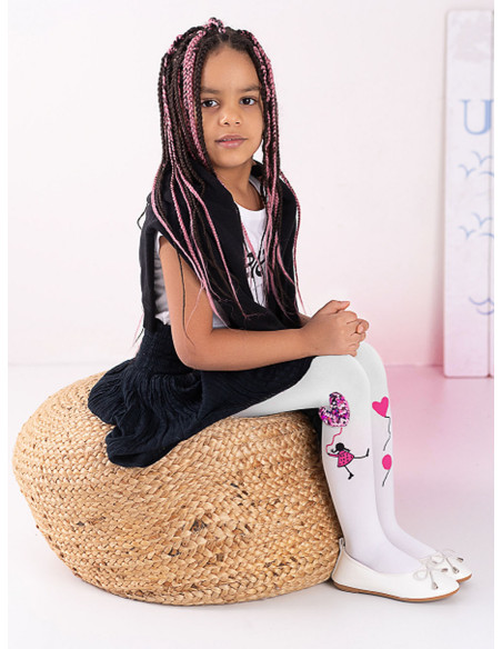 Tights for girls with a sewn-on balloon