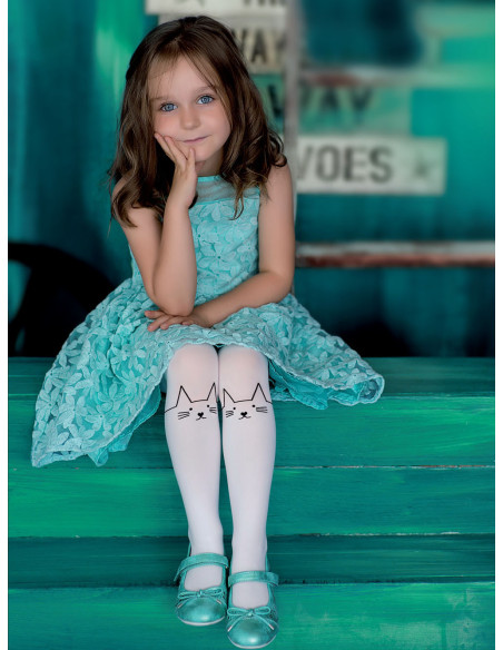 Girls' tights with cats 40 den