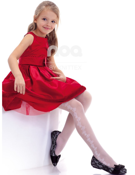Tights for girls, flower pattern, 20 den