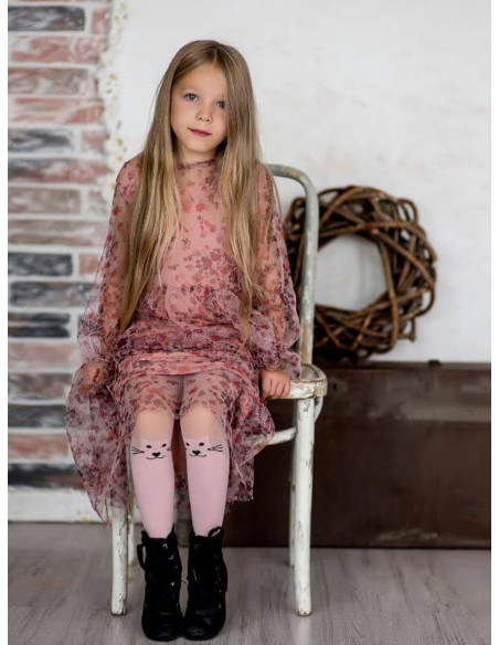 Children's tights kitten on the knees 40 den