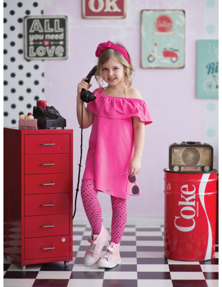 Tights for girls with soft dots