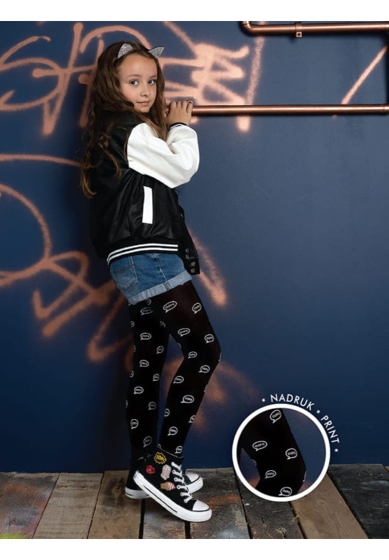 NOQ Oops baby tights with inscriptions