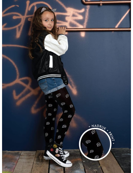 NOQ Oops baby tights with inscriptions