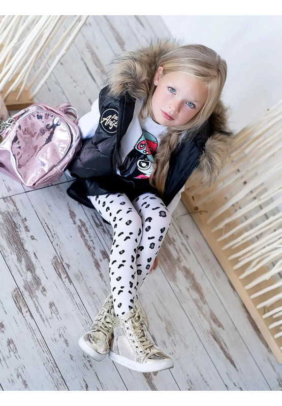 Children's tights NOQ Sierra leopard spots