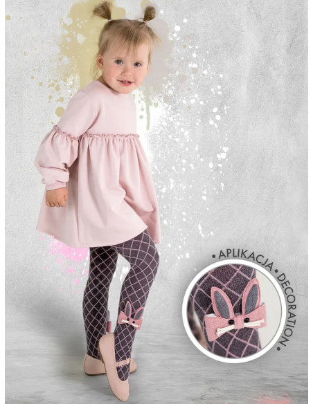 Viscose children's tights with a bunny