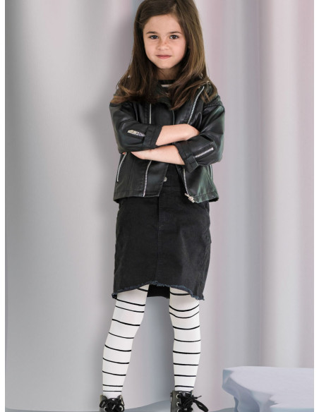 Halloween 40 Den Striped Tights for Girls